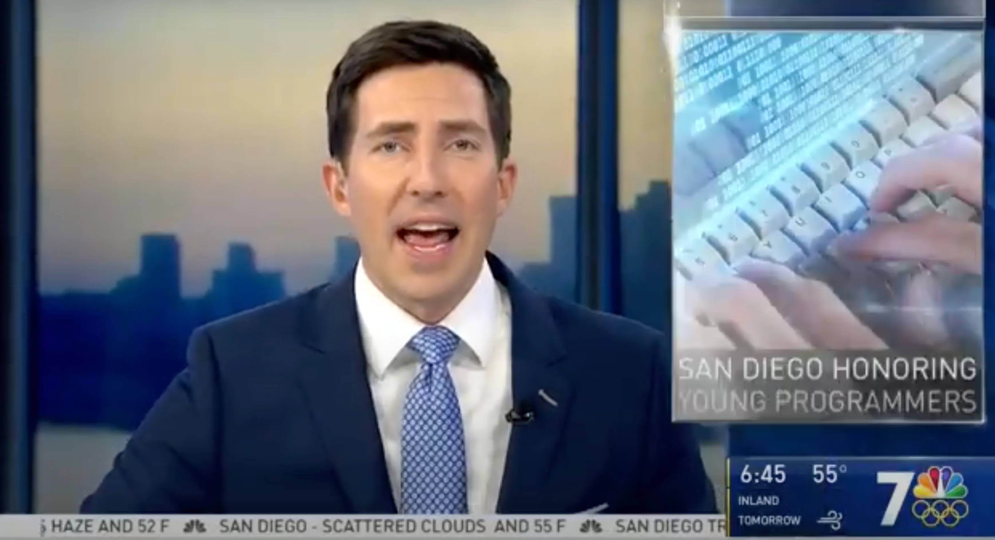 League of Amazing Programmers Day 12/4/17 officially announced on Channel 7 News!